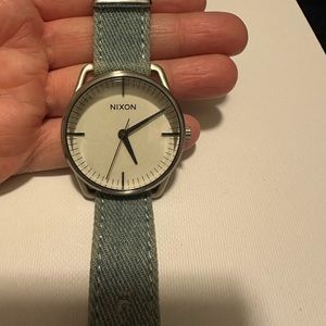 Used Nixon denim stripe watch